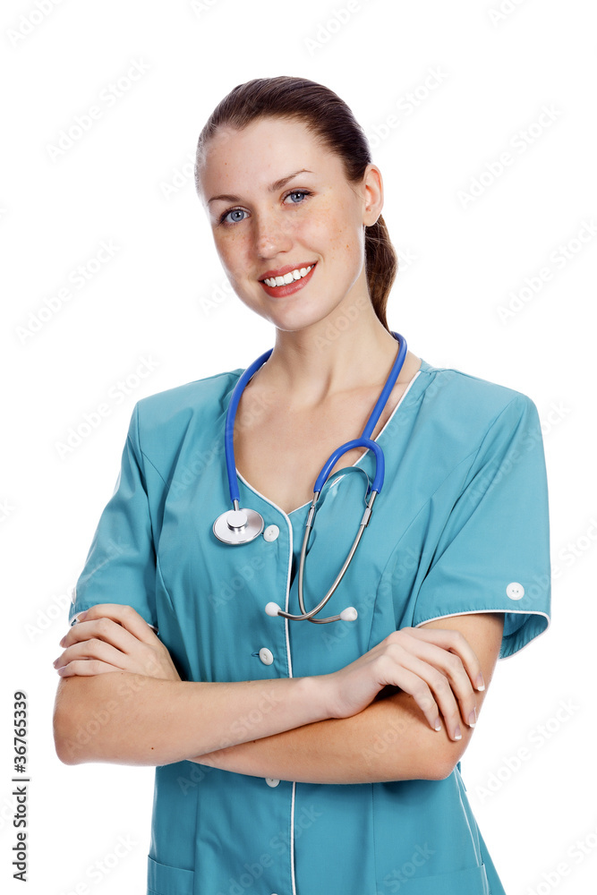 Portrait of a smiling doctor with a stethoscope Portrait of a smiling doctor with a stethoscope