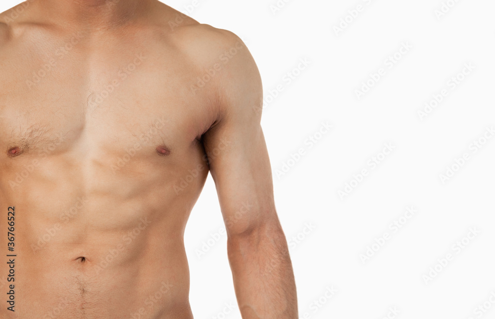 Male toned abs