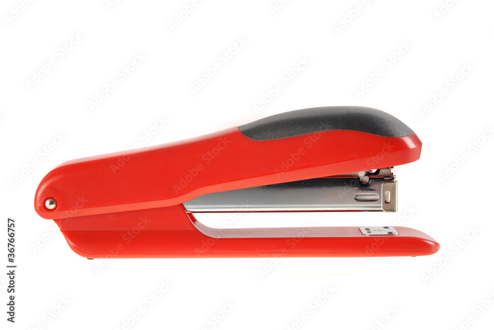 Red and black stapler isolated with clipping path. Red and black stapler isolated with clipping path.