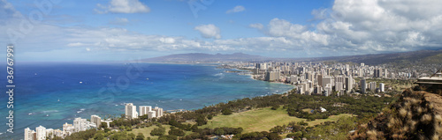 waikiki and honolulu panorama
