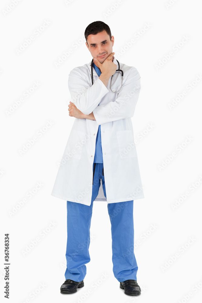 Portrait of a doctor standing up Portrait of a doctor standing up
