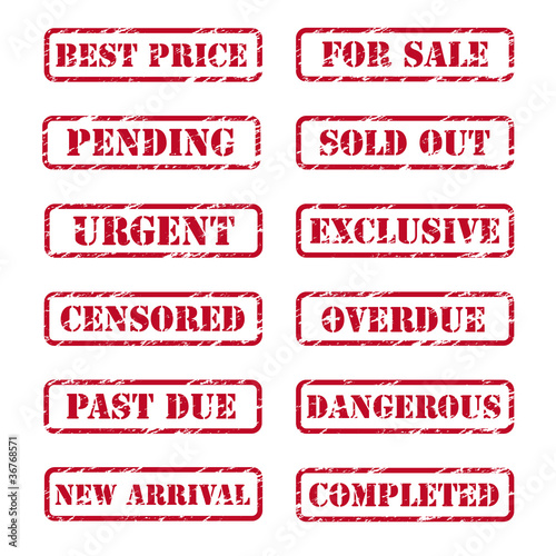 Grunge rubber stamps