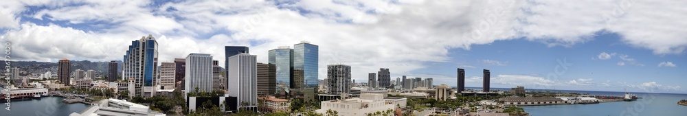 Honolulu wide panorama