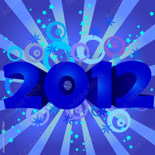 year 2012 vector illustration