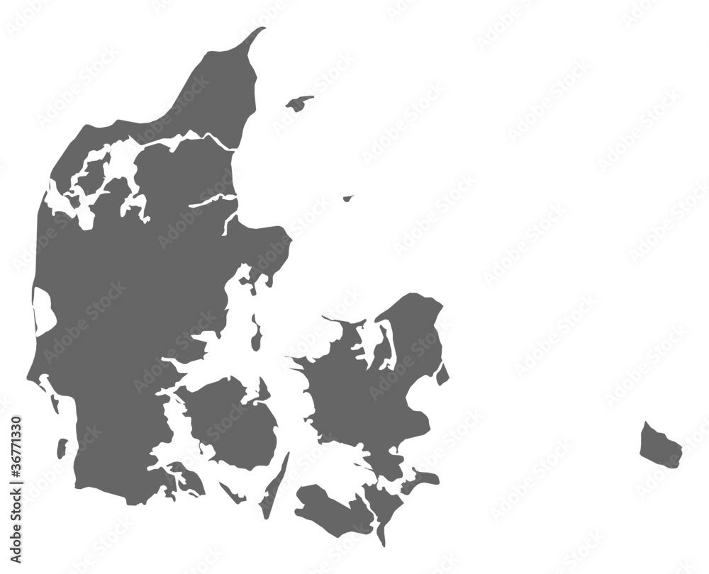 Map of Danmark - obrazy, fototapety, plakaty 