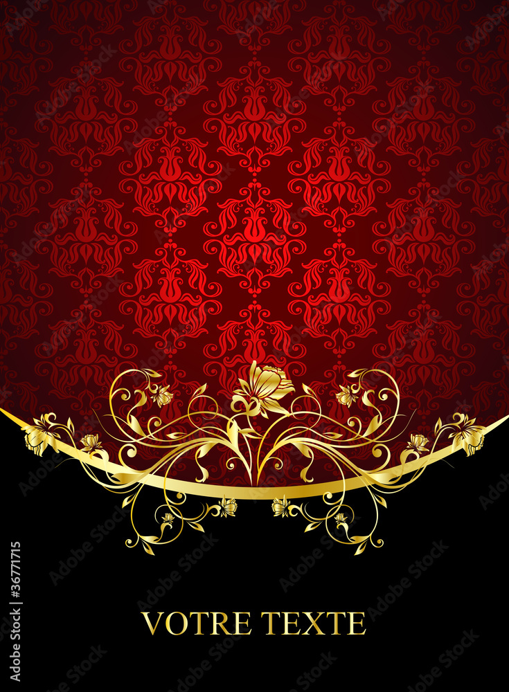 Carte texture arabesque