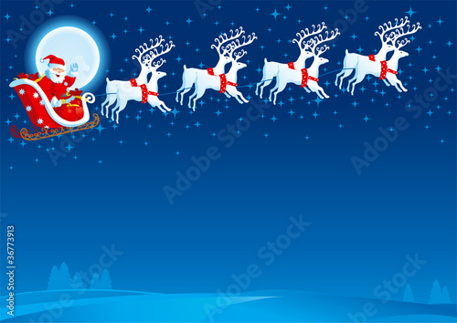 Sledge with Santa Claus