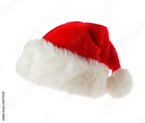 Santa's hat isolated on white background