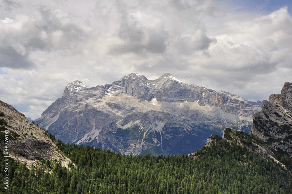 Mountain landscape in Italian Dolomites.