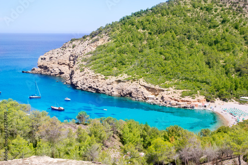 Ibiza Port de Benirras beach turquoise color © lunamarina