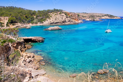 Fototapeta Naklejka Na Ścianę i Meble -  Ibiza Punta de Xarraca turquoise beach