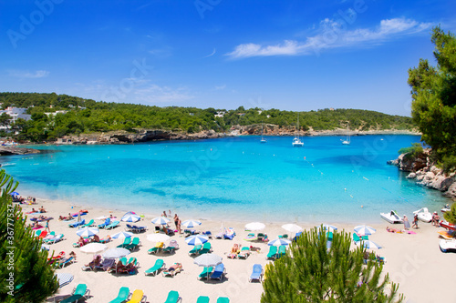 Ibiza Portinatx turquoise beach paradise island photo