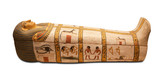 Egyptian sarcophagus isolated with clipping path