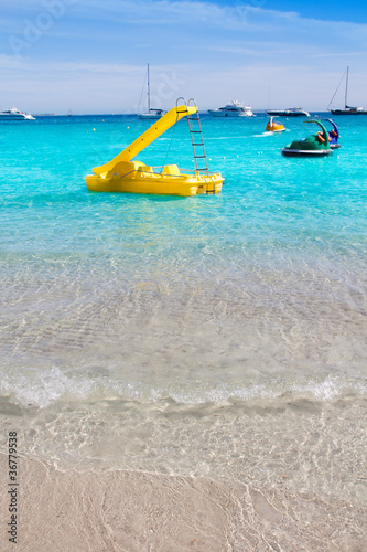 Fototapeta Naklejka Na Ścianę i Meble -  Ibiza Ses Salines south turquoise beach