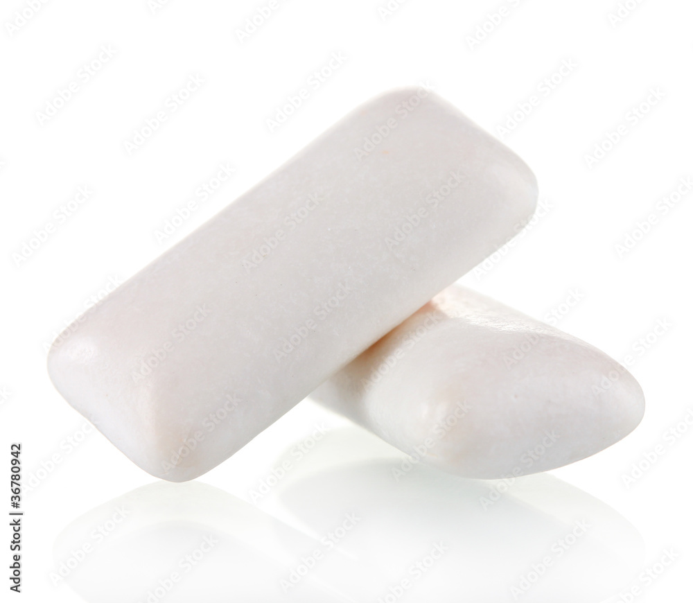 Chewing gum isolated on white