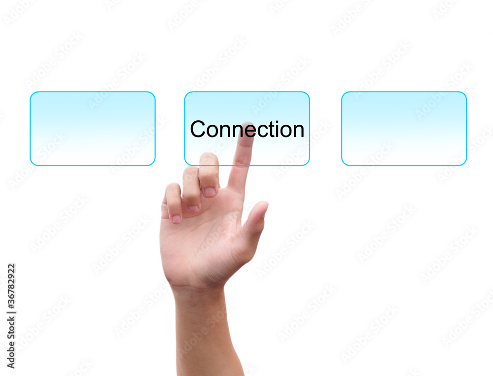 hand pushing a button on a touch screen interface hand pushing a button on a touch screen interface