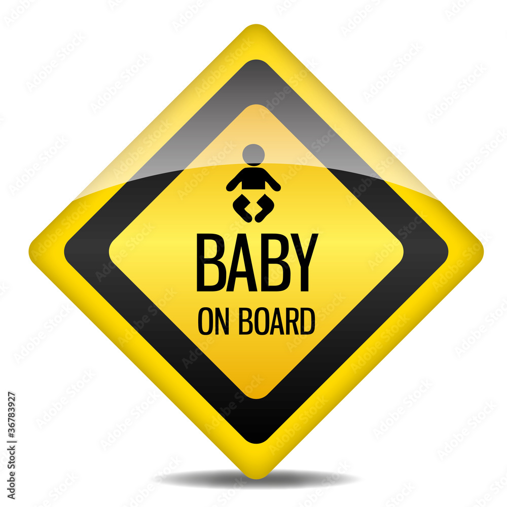 Achtung Warnung Schild Baby on Board icon Achtung Warnung Schild Baby on Board icon