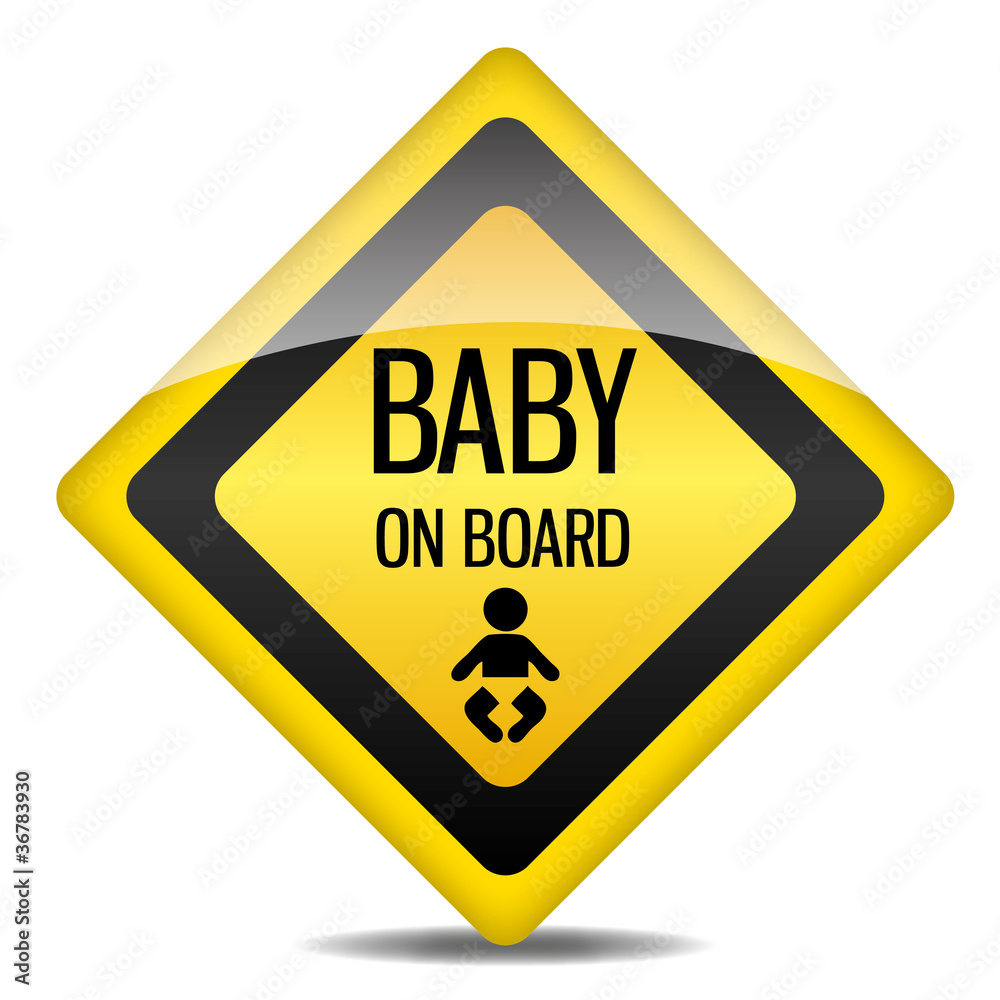 Achtung Warnung Schild Baby on Board icon Achtung Warnung Schild Baby on Board icon