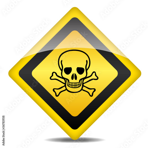Achtung Warnung Schild Totenkopf Giftig gefährlich