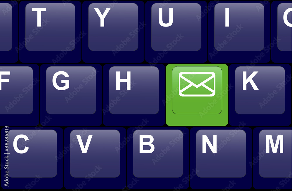 E-mail button on the keyboard