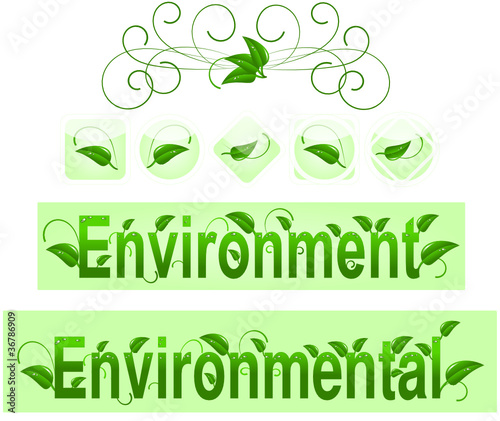 Environment Green Issue and concern set