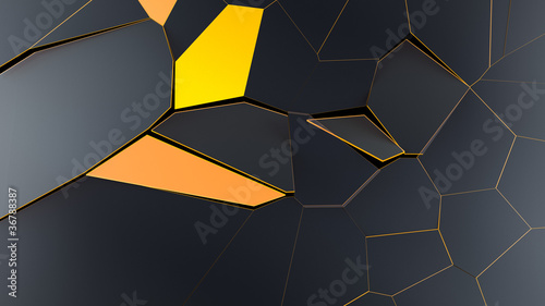 Abstrakter moderner Hintergund Voronoi 3D