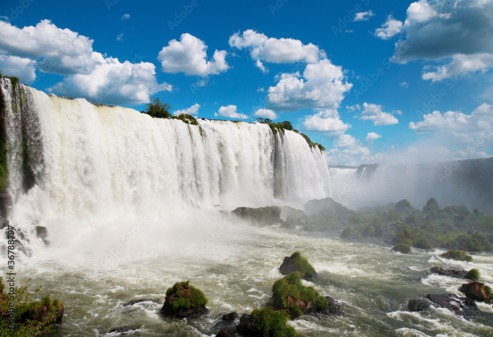 The Iguazu waterfalls. Argentina, Brazil, South America