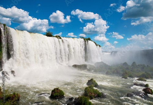 The Iguazu waterfalls. Argentina  Brazil  South America