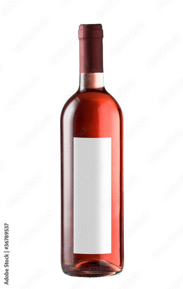 Wine bottle isolated on white. Wine bottle isolated on white.
