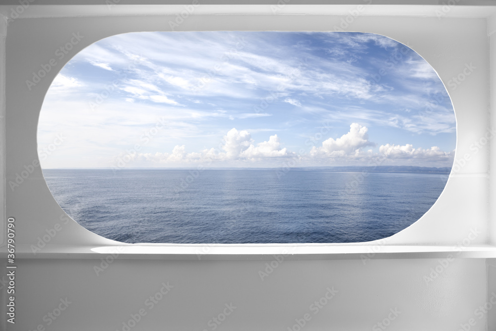Obraz premium Deck ship window