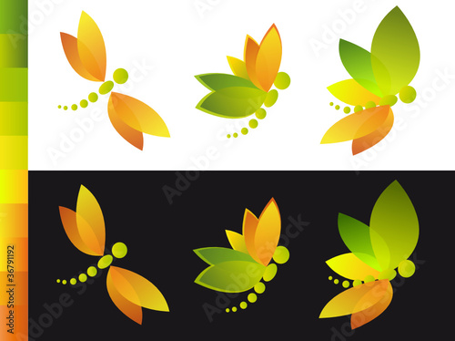 libellule et papillons