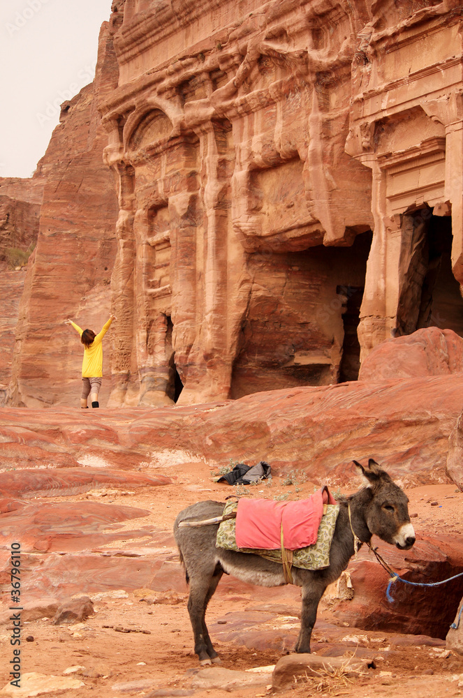 Royal Tomb in the lost rock city of Petra, Jordan. Royal Tomb in the lost rock city of Petra, Jordan.