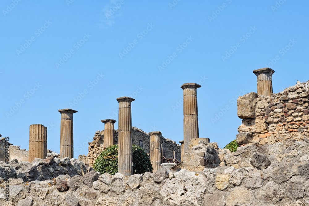 The Ruins of an Ancient Temple in Pompeii