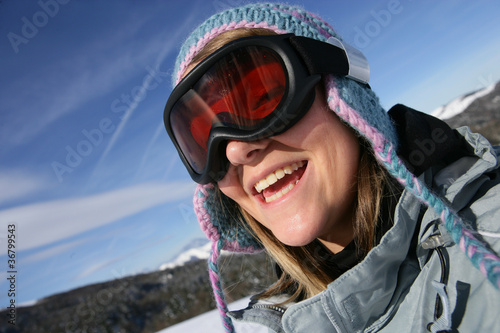 woman on winter vacation