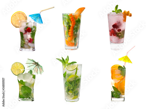 collection mojito Alcoholic cocktails