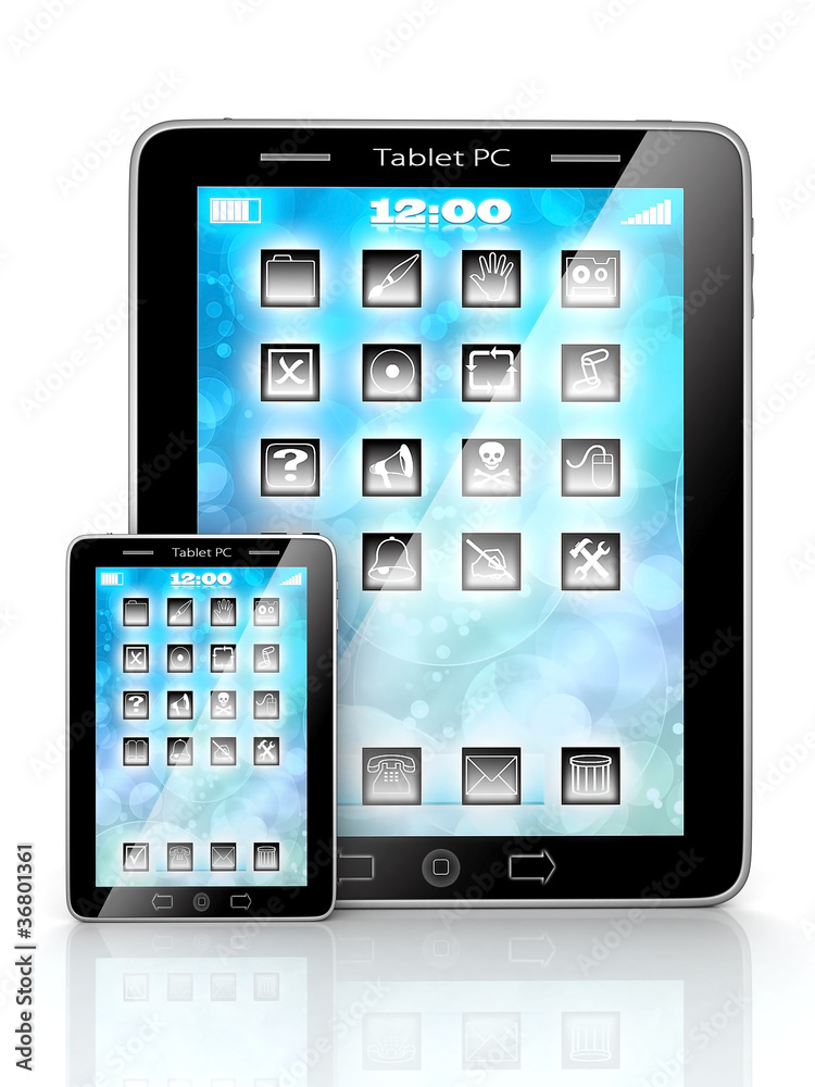 Image of computer technology on a white background isolated Image of computer technology on a white background isolated