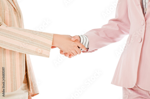 female handshaking copyspace photo