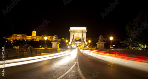 Photography Night traffic in city