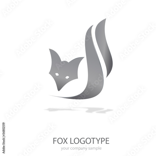 Logo Fox. Concept of cunning # Vector photo
