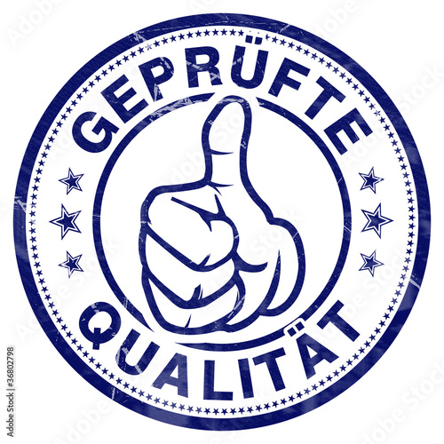 geprüfte qualität stempel button daumen hoch oben ok