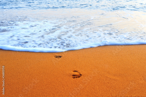 Footsteps on the Beach