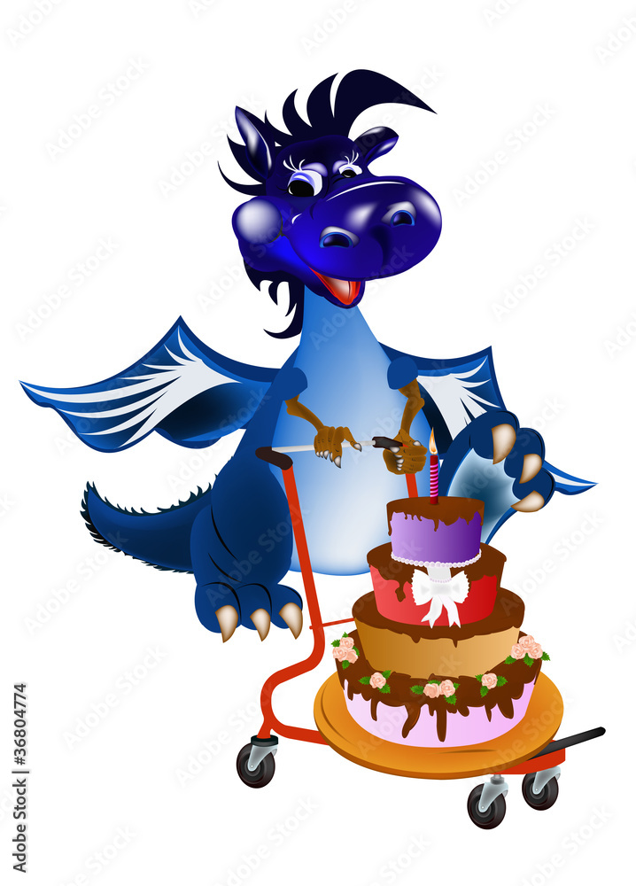 Dark blue dragon-New Year's a symbol of 2012
