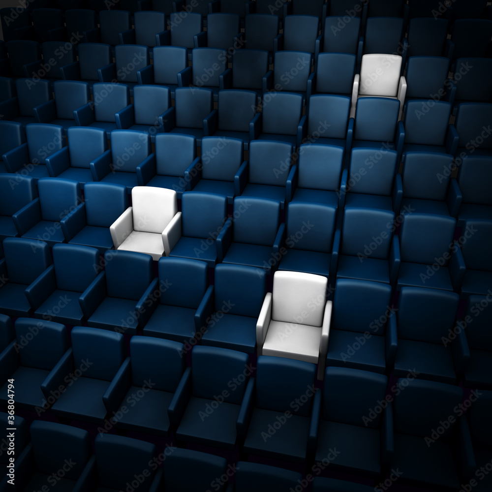 Obraz premium auditorium with reserved seats