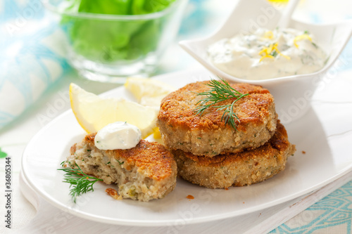 Canvas Print Cod Fish Cakes
