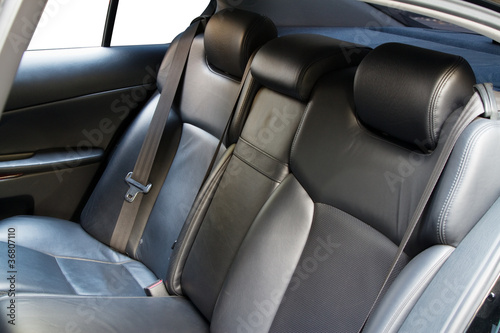 Leather back car seats © George Dolgikh
