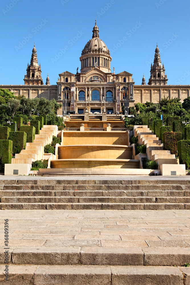 Fototapeta premium Palau Nacional, Barcelona, Spanien