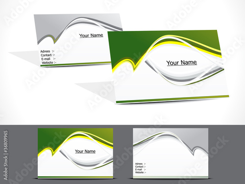 abstract green business card