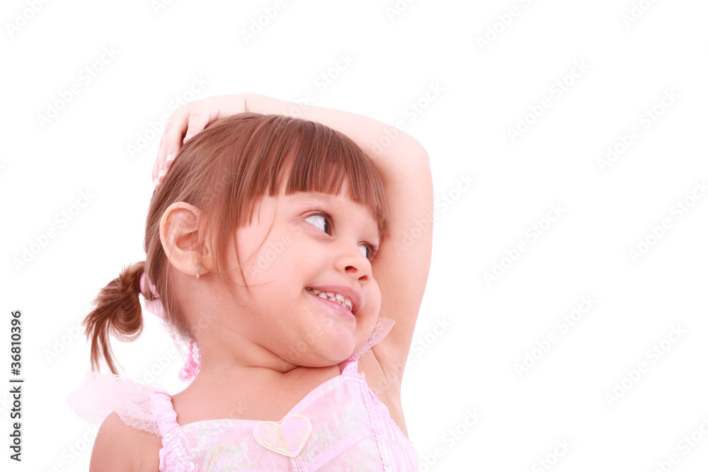 beauty baby face on white background - 3 years old beauty baby face on white background - 3 years old