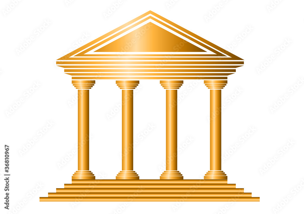 Fototapeta premium Gold bank icon