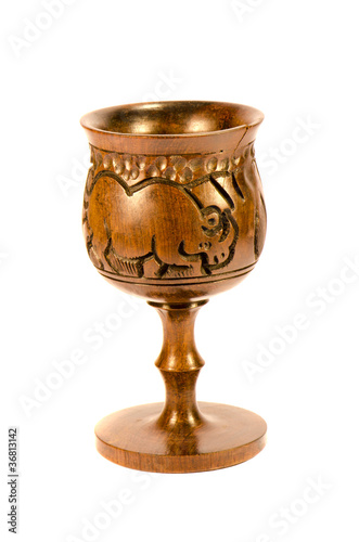 carved wooden cup souvenir